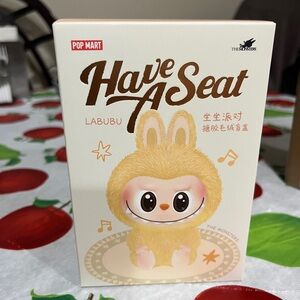 Labubu Have A Seat Stuffed Animal - Cream